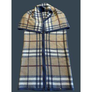 Biederlack Cuddle Wrap Plaid Wool Blend Blanket Stadium